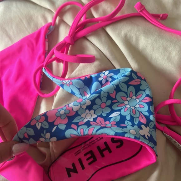 shein bikini, floral bright colors, never worn, size s - Picture 2 of 2